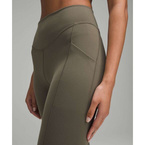 Lululemon Wunder Under SmoothCover Tight with Pockets 25" Army Green Size 6 - Picture 3 of 8